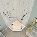 Aston Merrick 36 in. to 36.5 in. x 72 in. Frameless Neo-Angle Shower Enclosure in Oil Rubbed Bronze 2