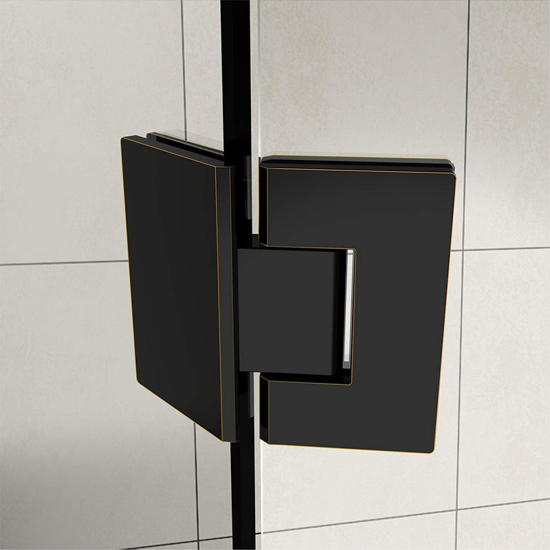 Aston Merrick 34 in. to 34.25 in. x 72 in. Frameless Neo-Angle Shower Enclosure in Oil Rubbed Bronze 4