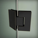 Aston Merrick GS 34 in. to 34.25 in. x 72 in. Frameless Neo-Angle Shower Enclosure with Frosted Glass and Glass Shelves in Oil Rubbed Bronze 5