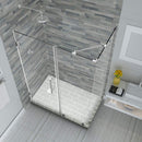 Aston Bromley 35.25 in. to 36.25 in. x 30.375 in. x 72 in. Frameless Corner Hinged Shower Enclosure in Chrome 2