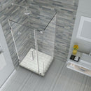Aston Bromley 36.25 in. to 37.25 in. x 30.375 in. x 72 in. Frameless Corner Hinged Shower Enclosure in Chrome 2