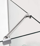 Aston Bromley 60.25 in. to 61.25 in. x 38.375 in. x 72 in. Frameless Corner Hinged Shower Enclosure in Chrome 2