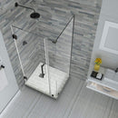 Aston Bromley 27.25 in. to 28.25 in. x 30.375 in. x 72 in. Frameless Corner Hinged Shower Enclosure in Oil Rubbed Bronze 2