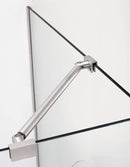 Aston Bromley 42.25 in. to 43.25 in. x 34.375 in. x 72 in. Frameless Corner Hinged Shower Enclosure in Stainless Steel 3