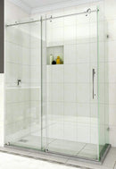 Aston Coraline 44 in. to 48 in. x 33.875 in. x 76 in. Frameless Sliding Shower Enclosure in Chrome