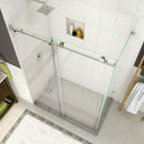 Aston Coraline 56 in. to 60 in. x 33.875 in. x 76 in. Frameless Sliding Shower Enclosure in Chrome 6