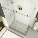 Aston Coraline 68 in. to 72 in. x 33.875 in. x 76 in. Frameless Sliding Shower Enclosure in Chrome 2