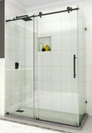 Aston Coraline 44 in. to 48 in. x 33.875 in. x 76 in. Frameless Sliding Shower Enclosure in Oil Rubbed Bronze