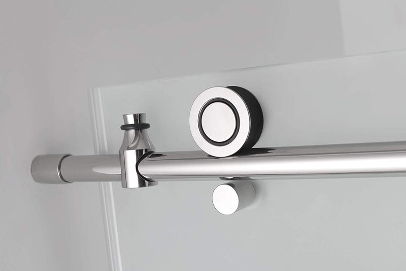 Aston Coraline 56 in. to 60 in. x 33.875 in. x 76 in. Frameless Sliding Shower Enclosure with Frosted Glass in Chrome 5