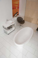 Aquatica Sensuality Mini-F-Wht Freestanding AquaStone Bathtub - White 4