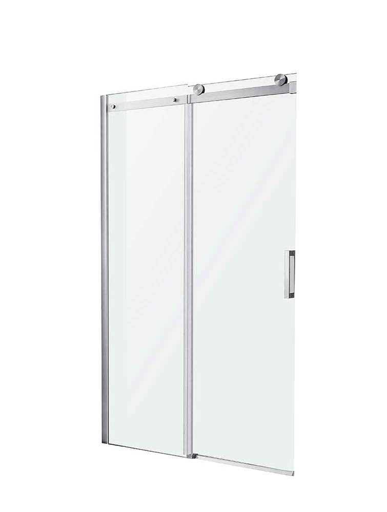 Anzzi Rhodes Series 60 in. x 76 in. Frameless Sliding Shower Door with Handle in Brushed Nickel SD-FRLS05702BN 3