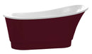 Anzzi Prima 67 in. Acrylic Flatbottom Non-Whirlpool Bathtub in Red FT-AZ095RD