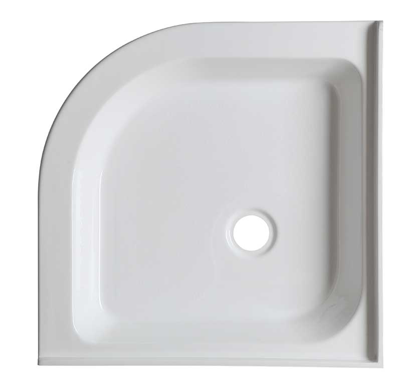 Anzzi Randi 36 x 36 in. Neo-Round Double Threshold Shower Base in White SB-AZ01RO 4