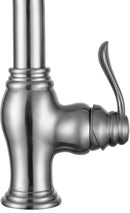 Anzzi Del Moro Single-Handle Pull-Out Sprayer Kitchen Faucet in Brushed Nickel KF-AZ203BN 18