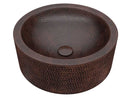 Anzzi Triens 16 in. Handmade Vessel Sink in Hammered Antique Copper BS-013 6