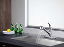 Anzzi Del Acqua Single-Handle Pull-Out Sprayer Kitchen Faucet in Brushed Nickel KF-AZ204BN 17