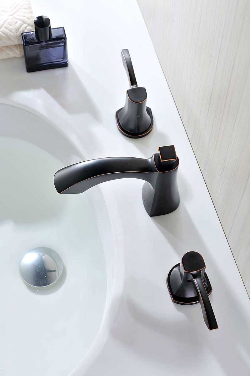 Anzzi Sonata Series 2-Handle Bathroom Sink Faucet in Oil Rubbed Bronze 6