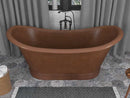 Anzzi Nero 70 in. Handmade Copper Double Slipper Flatbottom Non-Whirlpool Bathtub in Hammered Antique Copper BT-007 3