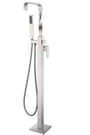 Anzzi Eft 67 in. Acrylic Flatbottom Non-Whirlpool Bathtub in White with Yosemite Faucet in Brushed Nickel FTAZ096-0050B 3