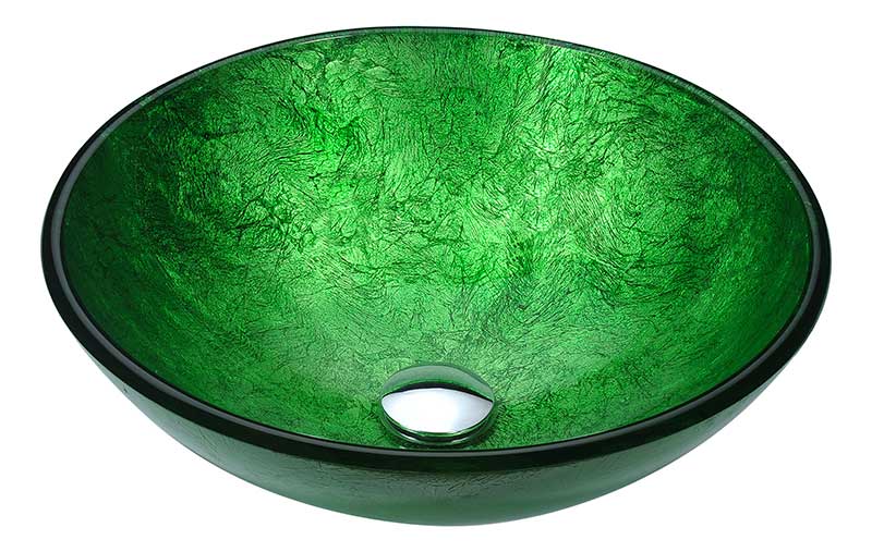 Anzzi Posh Series Deco-Glass Vessel Sink in Celestial Green LS-AZ294