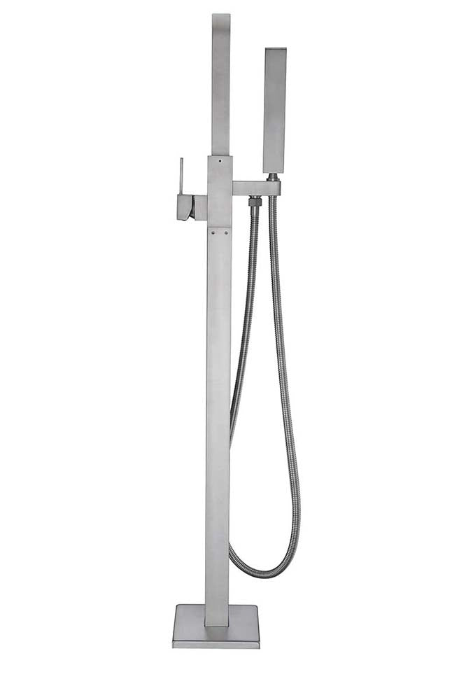 Anzzi Victoria 2-Handle Claw Foot Tub Faucet with Hand Shower in Brushed Nickel FS-AZ0031BN 17