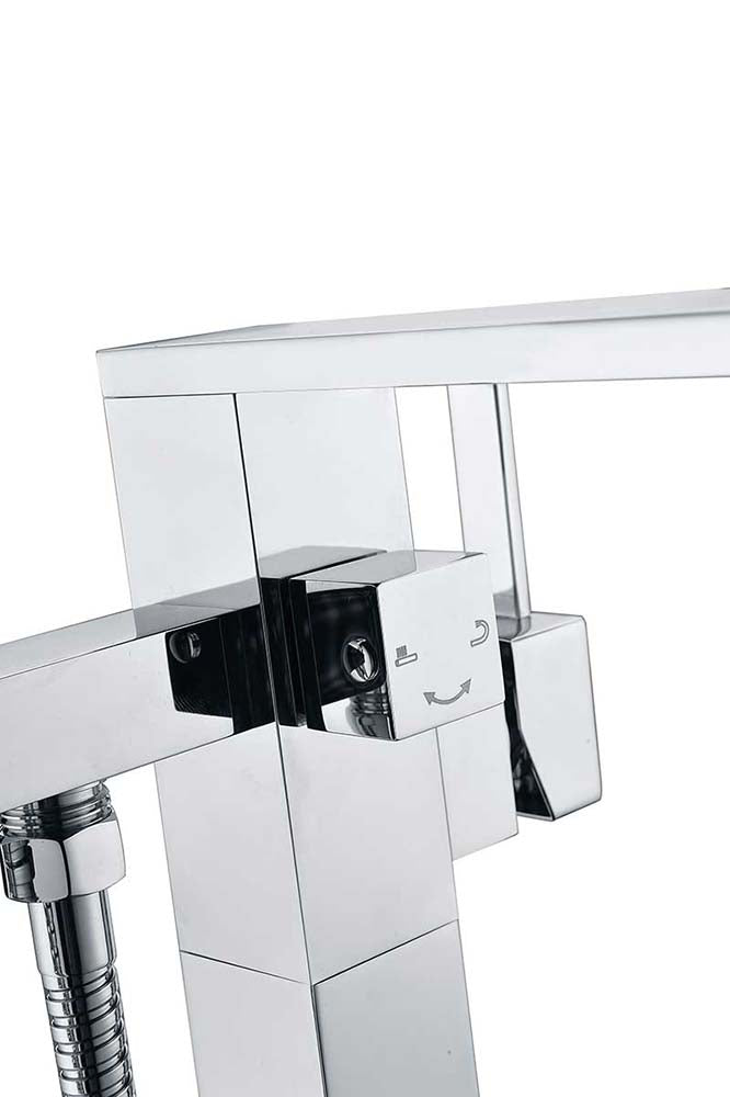 Anzzi Angel 2-Handle Claw Foot Tub Faucet with Hand Shower in Polished Chrome FS-AZ0044CH 11
