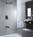 Anzzi Mezzo Series 1-Handle 1-Spray Tub and Shower Faucet in Matte Black