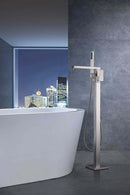 Anzzi Khone 2-Handle Claw Foot Tub Faucet with Hand Shower in Brushed Nickel FS-AZ0037BN 2