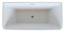 Anzzi Majanel 5.6 ft. Acrylic Freestanding Non-Whirlpool Bathtub in White and Sens Series Faucet in Chrome 3