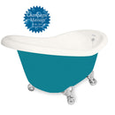 American Bath Factory Champagne Ascot 60" Bisque AcraStone Tub & Drain , No Faucet Holes