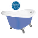 American Bath Factory Champagne Ascot 60" Splash of Color AcraStone Tub & Drain, No Faucet Holes