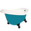 American Bath Factory Ascot 60" Bisque AcraStone Tub & Drain, 7" Faucet Holes