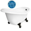 American Bath Factory Champagne Ascot 60" White AcraStone Tub & Drain , 7" Faucet Holes