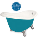 American Bath Factory Champagne Ascot 60" Bisque AcraStone Tub & Drain , No Faucet Holes