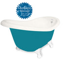 American Bath Factory Champagne Ascot 60" Bisque AcraStone Tub & Drain , No Faucet Holes