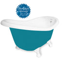 American Bath Factory Champagne Ascot 60" Splash of Color AcraStone Tub & Drain , No Faucet Holes