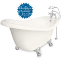 American Bath Factory Champagne Ascot 60" Bisque AcraStone Package