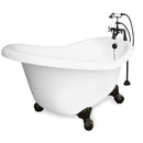 American Bath Factory Ascot 60" White AcraStone Package