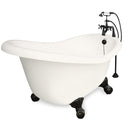 American Bath Factory Ascot 60" Bisque AcraStone Package
