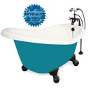 American Bath Factory Champagne Ascot 60" Bisque AcraStone Package