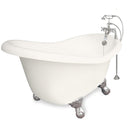 American Bath Factory Ascot 60" Bisque AcraStone Package