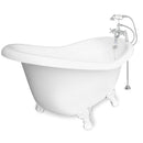 American Bath Factory Ascot 60" White AcraStone Package