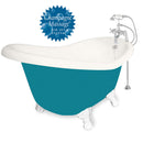 American Bath Factory Champagne Ascot 60" Bisque AcraStone Package