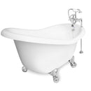American Bath Factory Ascot 60" White AcraStone Package