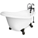 American Bath Factory Ascot 60" White AcraStone Package