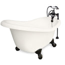 American Bath Factory Ascot 60" Bisque AcraStone Package