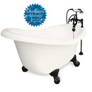 American Bath Factory Champagne Ascot 60" Bisque AcraStone Package