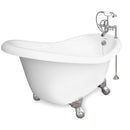 American Bath Factory Ascot 60" White AcraStone Package