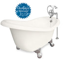 American Bath Factory Champagne Ascot 60" Bisque AcraStone Package