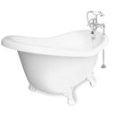 American Bath Factory Ascot 60" White AcraStone Package